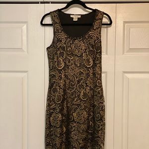 Sans Souci Black and Gold Lace Dress
